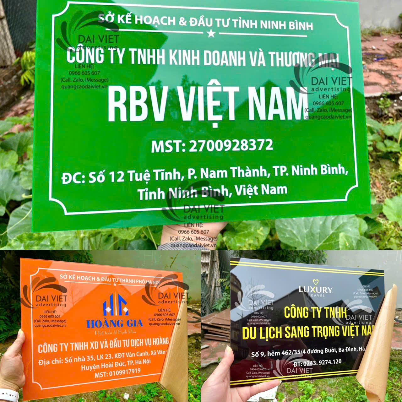 Biển hiệu tên công ty tại Thanh Oai